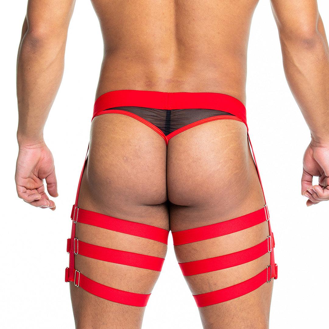 SKIN RED GELBERT BELT - Jockstrap negro sexy para hombres