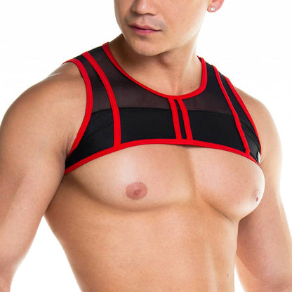 Skin Red Harness vista frontal de Gigo Underwear
