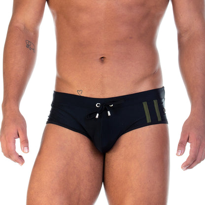 Soccer Black Swim Brief de Gigo Underwear