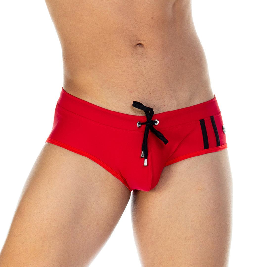 SOCCER RED SWIM BRIEF - Traje de baño rojo para hombres
