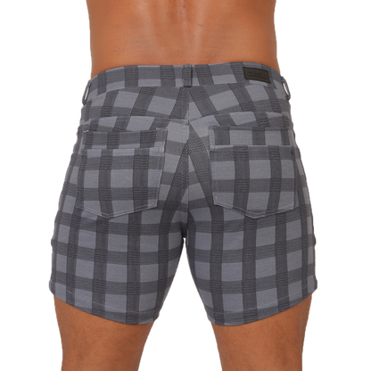 Social Blue Square Short vista posterior de Gigo Underwear