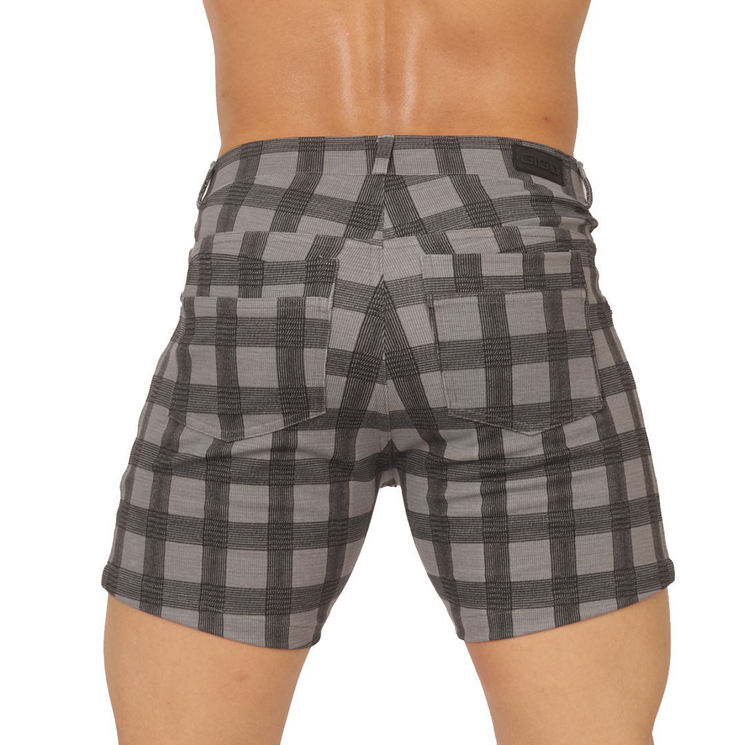Social Gray Short vista frontal de Gigo Underwear