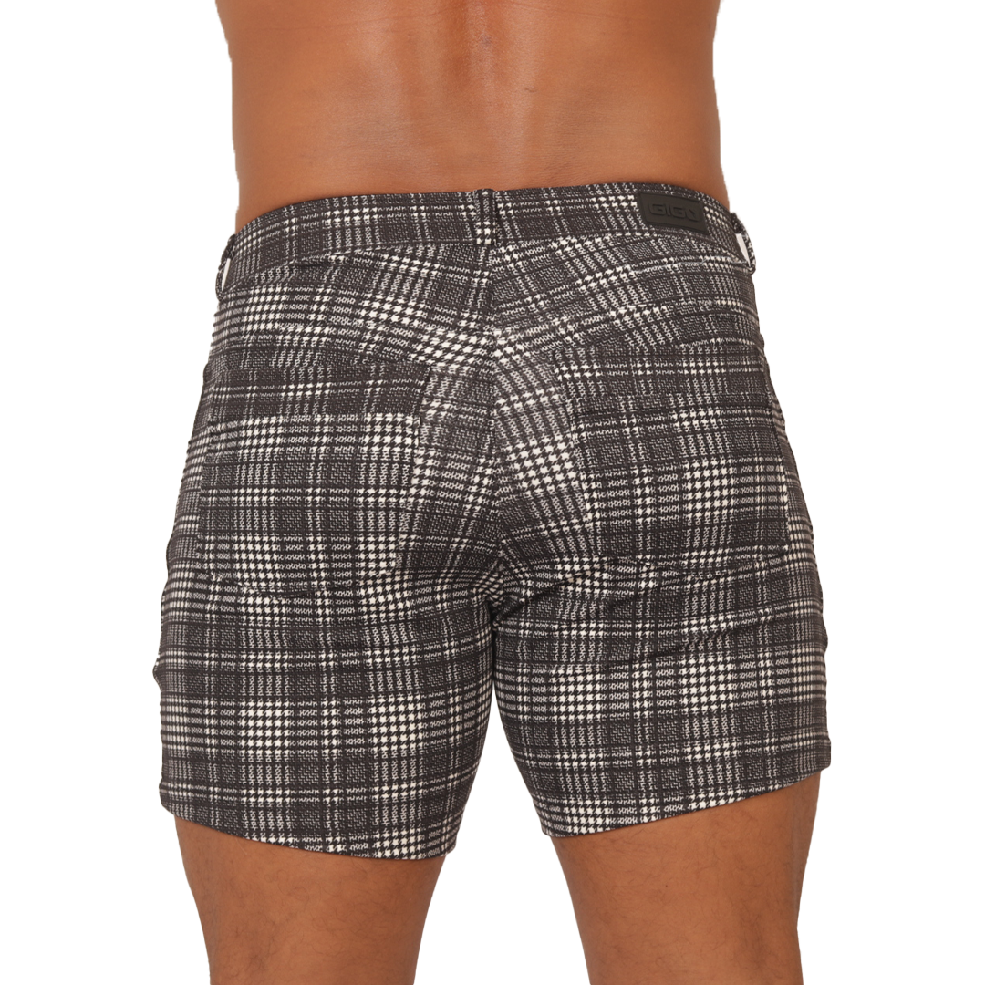 Social Gray Square Short vista posterior de Gigo Underwear