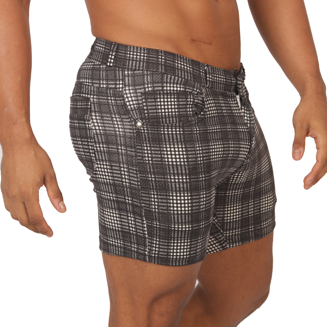 Social Gray Square Short vista frontal de Gigo Underwear