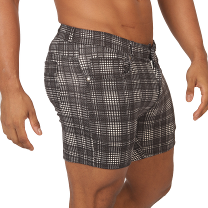 Social Gray Square Short vista frontal de Gigo Underwear