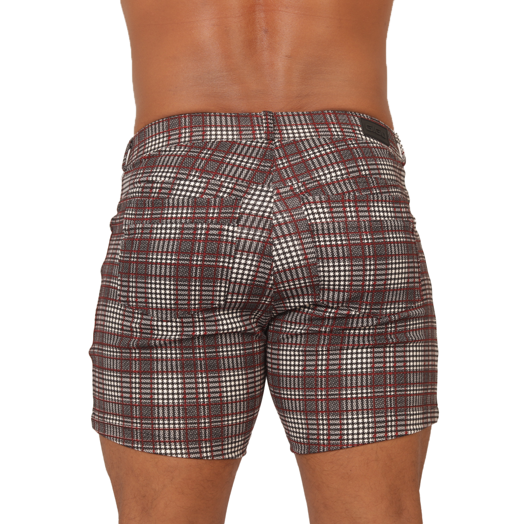 Social Red Short vista posterior de Gigo Underwear