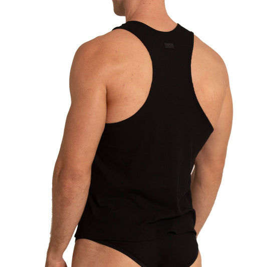 SOFT BLACK TANK - Gigo Underwear Colombia