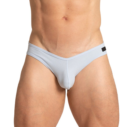 Soft Blue Brief vista frontal de Gigo Underwear