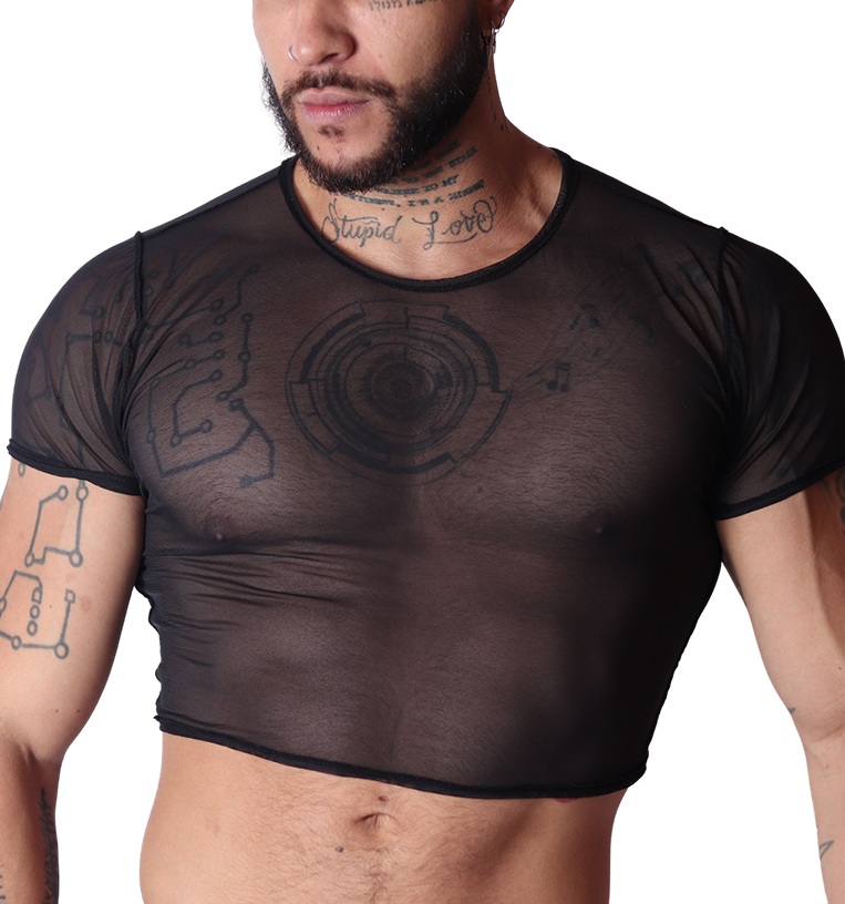 Spectrum Black Crop Top de Gigo Underwear