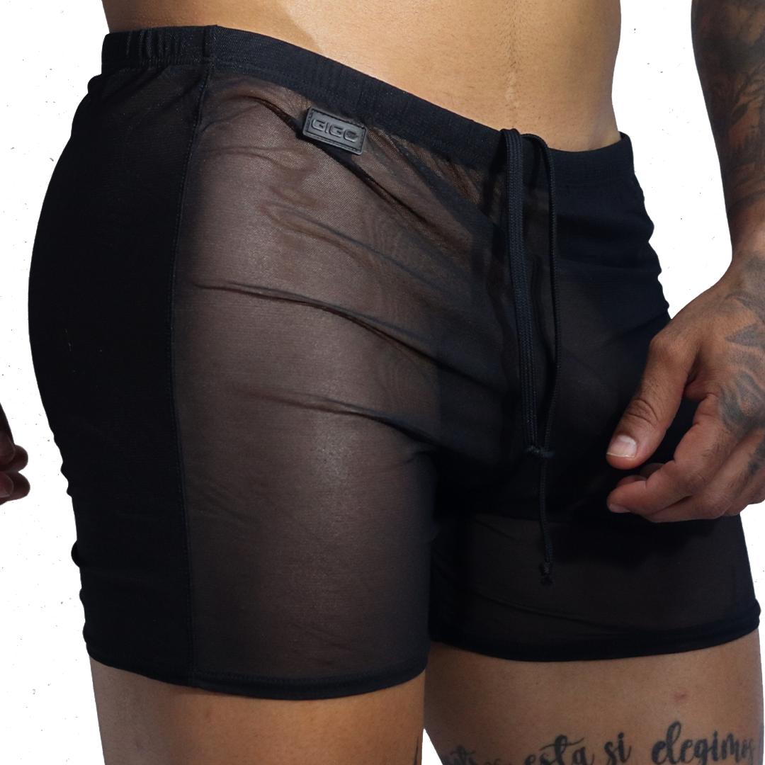 Spectrum Black Hot Shorts vista frontal de Gigo Underwear