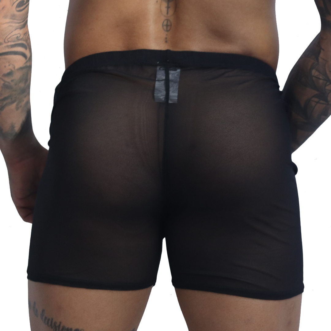 Spectrum Black Hot Shorts vista posterior de Gigo Underwear