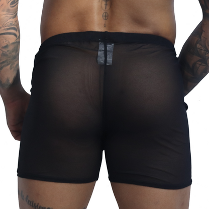 Spectrum Black Hot Shorts vista posterior de Gigo Underwear