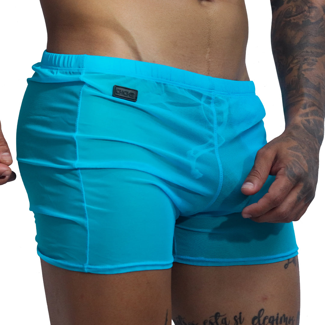 Spectrum Blue Hot Shorts vista frontal de Gigo Underwear
