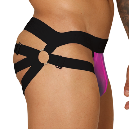 Spectrum Fuchsia Jockstrap vista frontal de Gigo Underwear