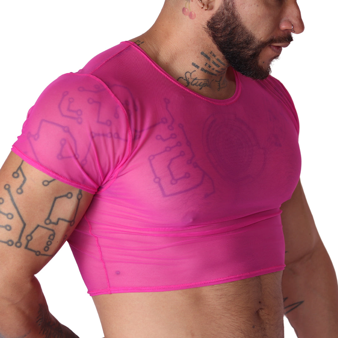 Spectrum Fuchsia Crop Top vista frontal de Gigo Underwear