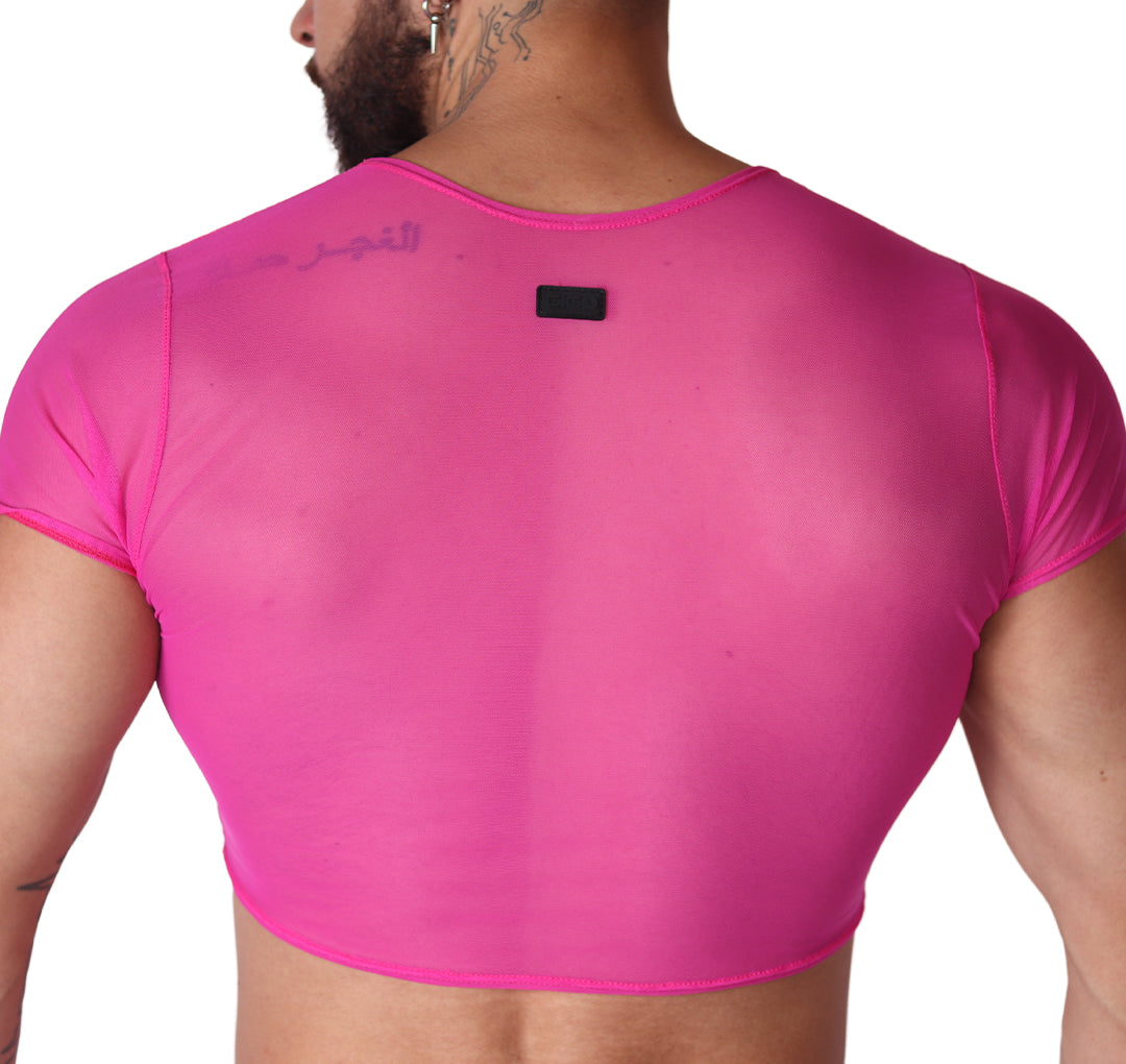 Spectrum Fuchsia Crop Top vista posterior de Gigo Underwear