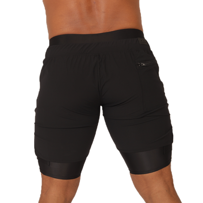 Sporty Black Short vista posterior de Gigo Underwear