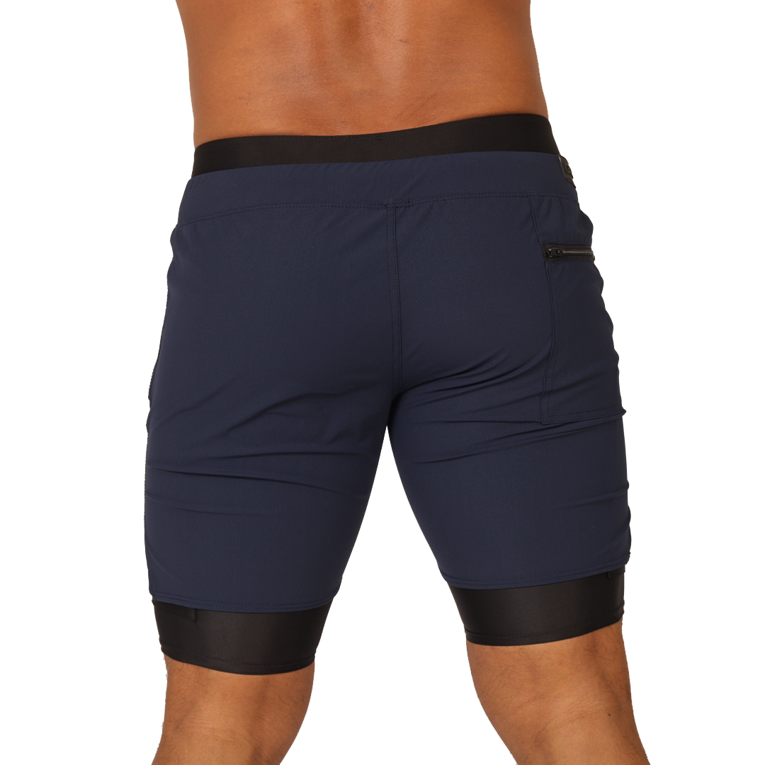 Sporty Blue Short vista posterior de Gigo Underwear