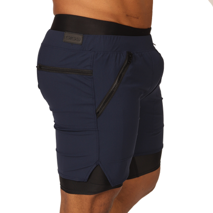 Sporty Blue Short vista frontal de Gigo Underwear