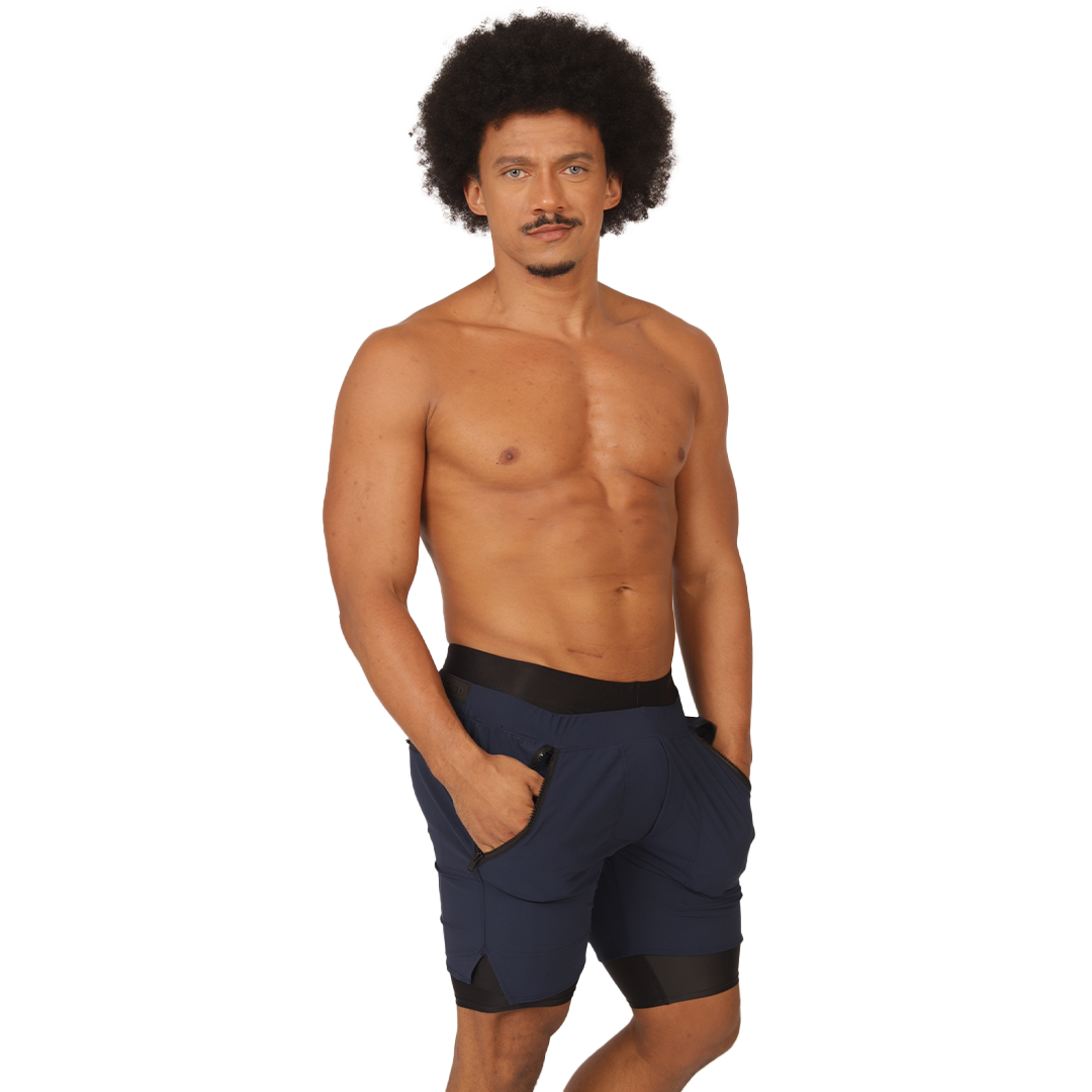 Sporty Blue Short en modelo de Gigo Underwear
