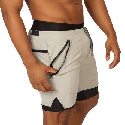 Sporty Gray Short vista frontal de Gigo Underwear