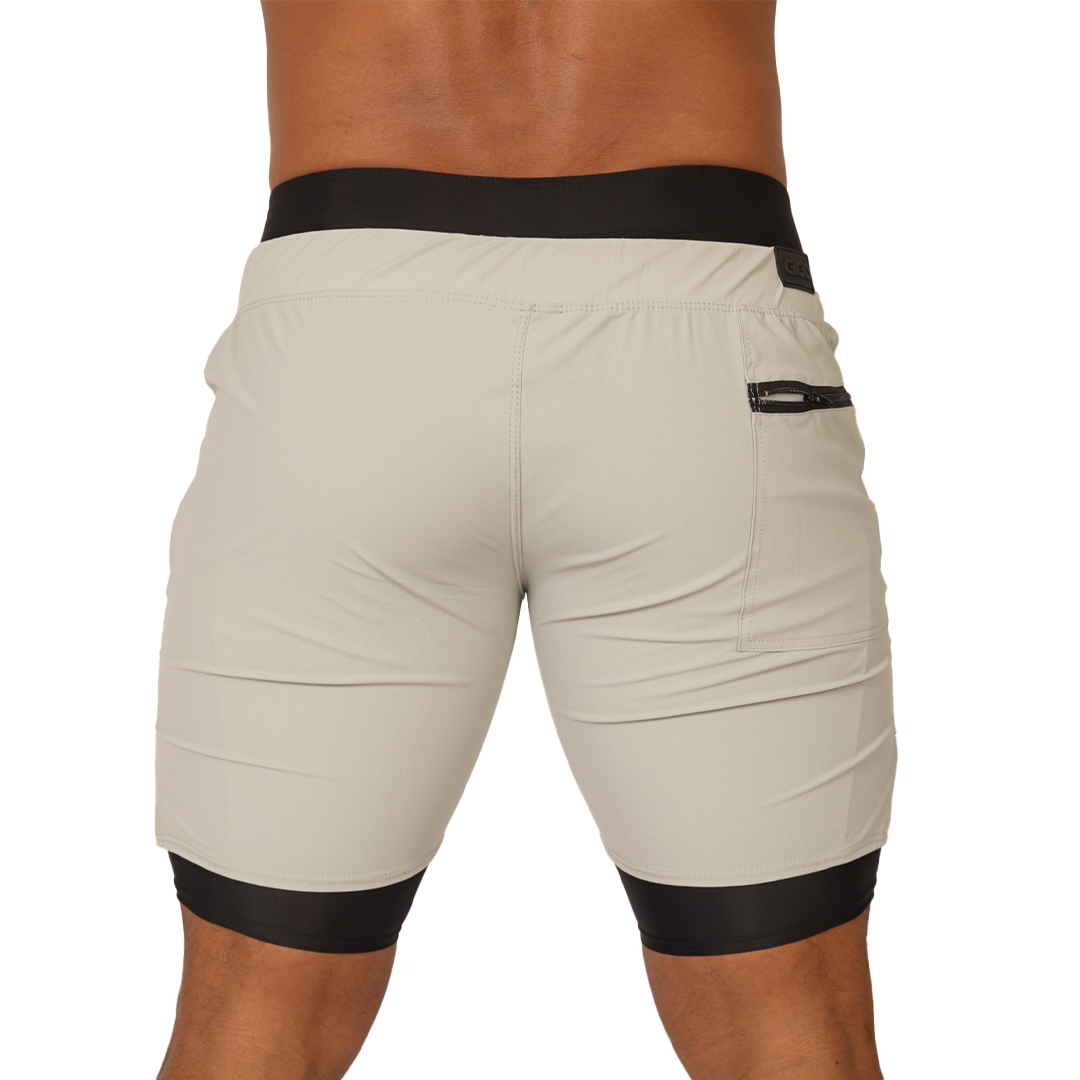 Sporty Gray Short vista posterior de Gigo Underwear
