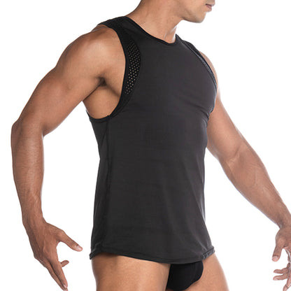 Strech Black Tank vista posterior de Gigo Underwear