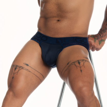 Strech Blue Brief vista posterior de Gigo Underwear