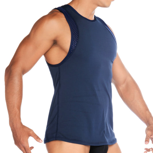 STRECH BLUE TANK - Gigo Underwear Colombia