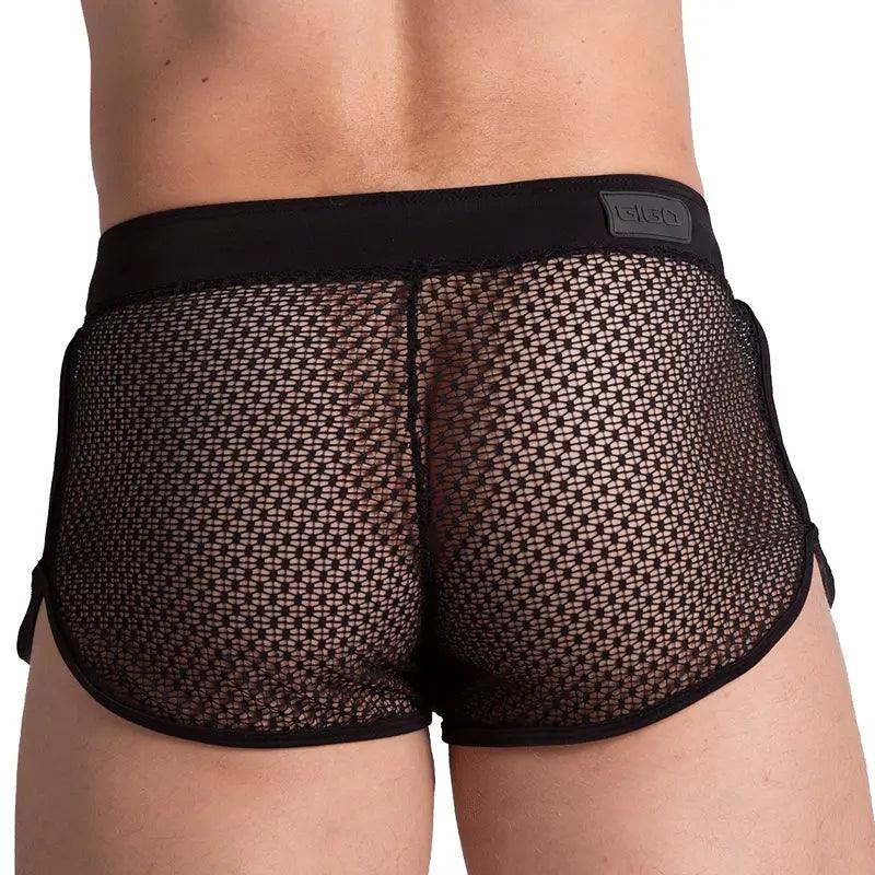 STRIKING HOTSHORT - Pantaloneta corta, shorts de malla negra para hombres