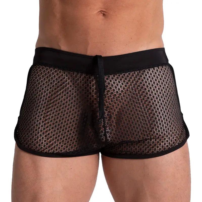 STRIKING HOTSHORT - Pantaloneta corta, shorts de malla negra para hombres
