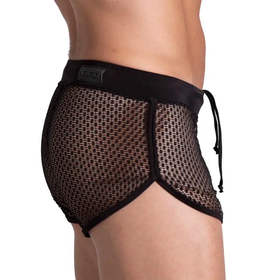 STRIKING HOTSHORT - Pantaloneta corta, shorts de malla negra para hombres
