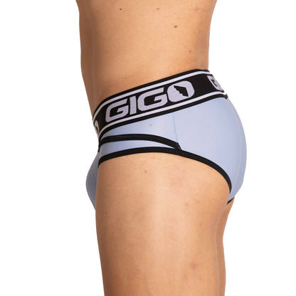 Style Blue Brief vista frontal de Gigo Underwear