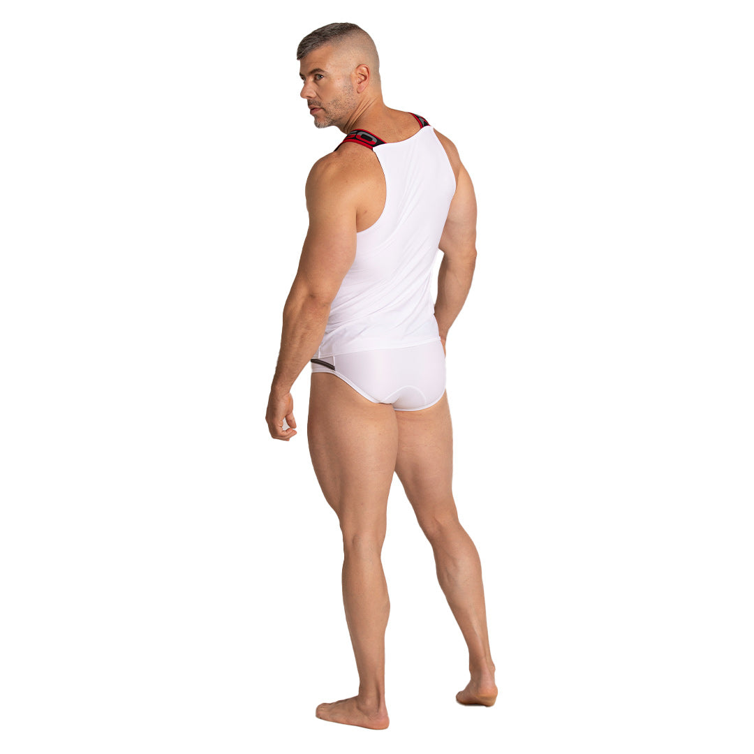 Style White Tank vista posterior de Gigo Underwear