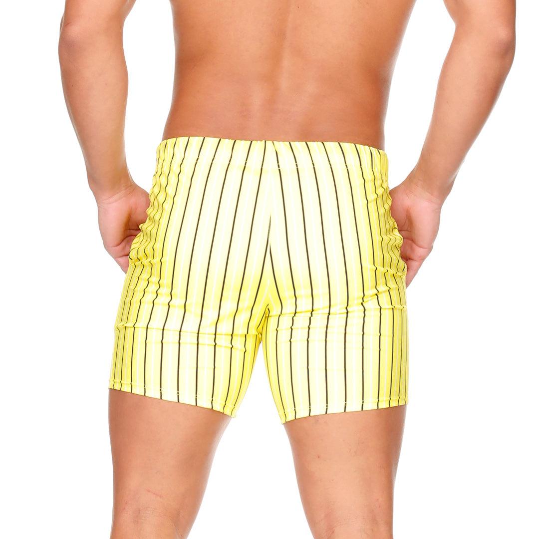SULTAN YELLOW BEACHWEAR - Pantalones cortos de baño estampados para hombres