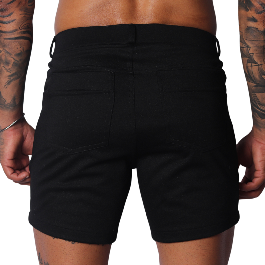 Sunday Black Short vista posterior de Gigo Underwear