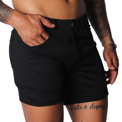 Sunday Black Short vista frontal de Gigo Underwear