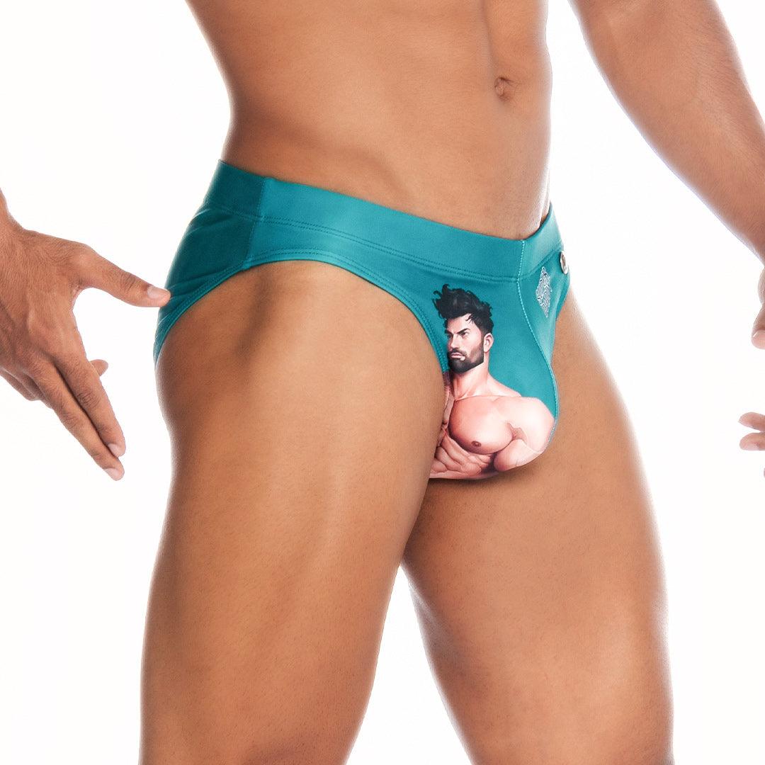 SUPER DADDY BLUE SWIM BRIEF - Gigo Underwear Colombia