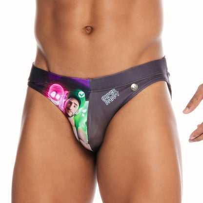 Super Daddy Purple Swim Brief de Gigo Underwear