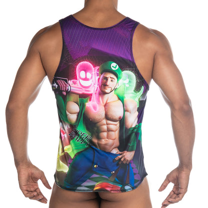 Super Daddy Purple Tank vista frontal de Gigo Underwear