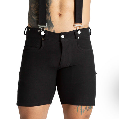Suspenders Black Short vista posterior de Gigo Underwear