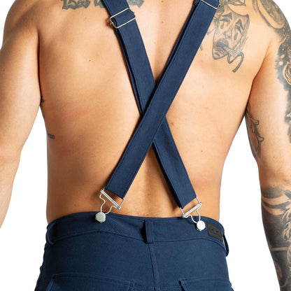 Suspenders Blue Short vista posterior de Gigo Underwear