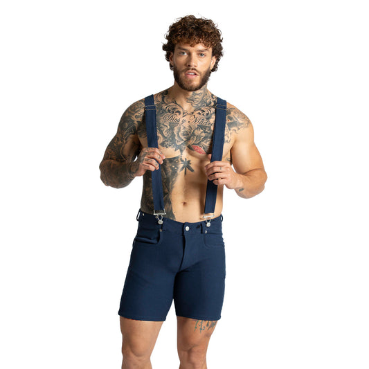 SUSPENDERS BLUE SHORT - Gigo Underwear Colombia