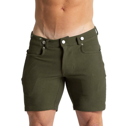 Suspenders Green Short vista frontal de Gigo Underwear