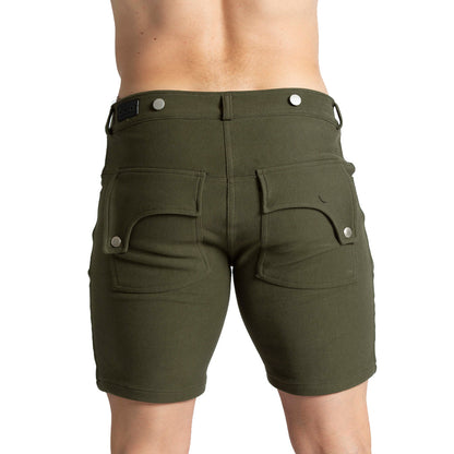 Suspenders Green Short vista posterior de Gigo Underwear