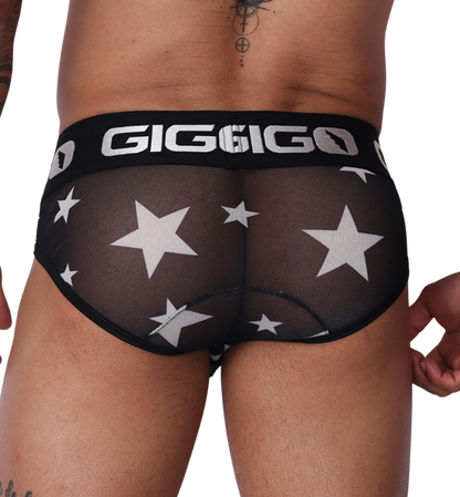 Star White Brief vista posterior de Gigo Underwear