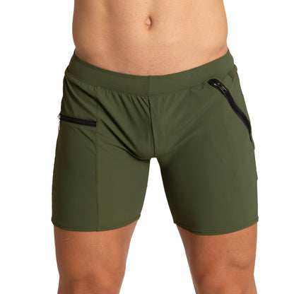 Tennis Green Short vista frontal de Gigo Underwear
