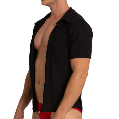 Tissue Black Shirt vista posterior de Gigo Underwear