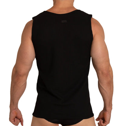 Tissue Black Tank en modelo de Gigo Underwear