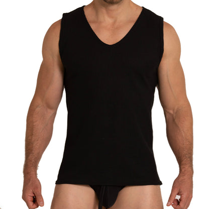 Tissue Black Tank vista frontal de Gigo Underwear